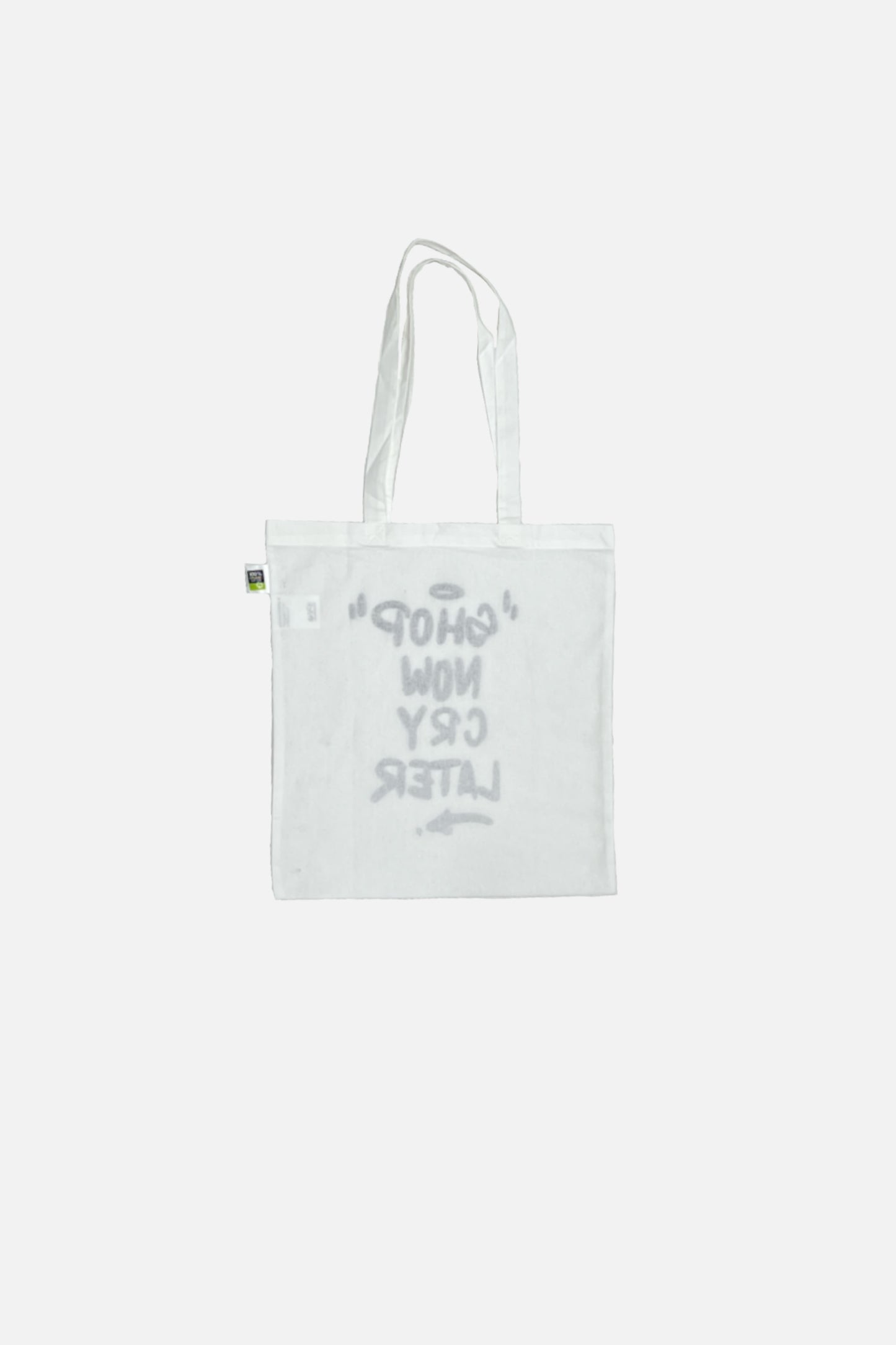 Jutebeutel "shop now cry later"