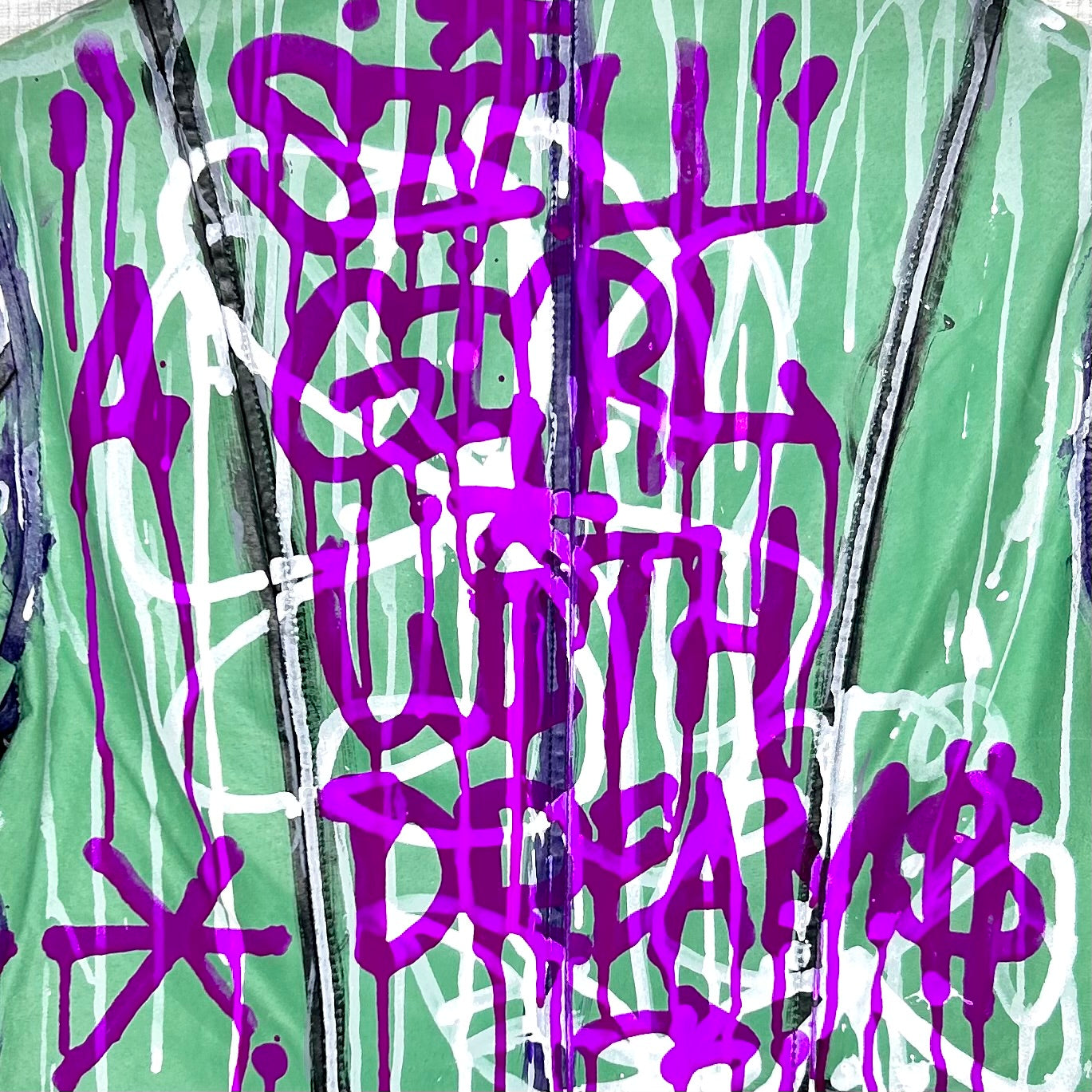"STILL A GIRL WITH DREAMS" Leder Jacke