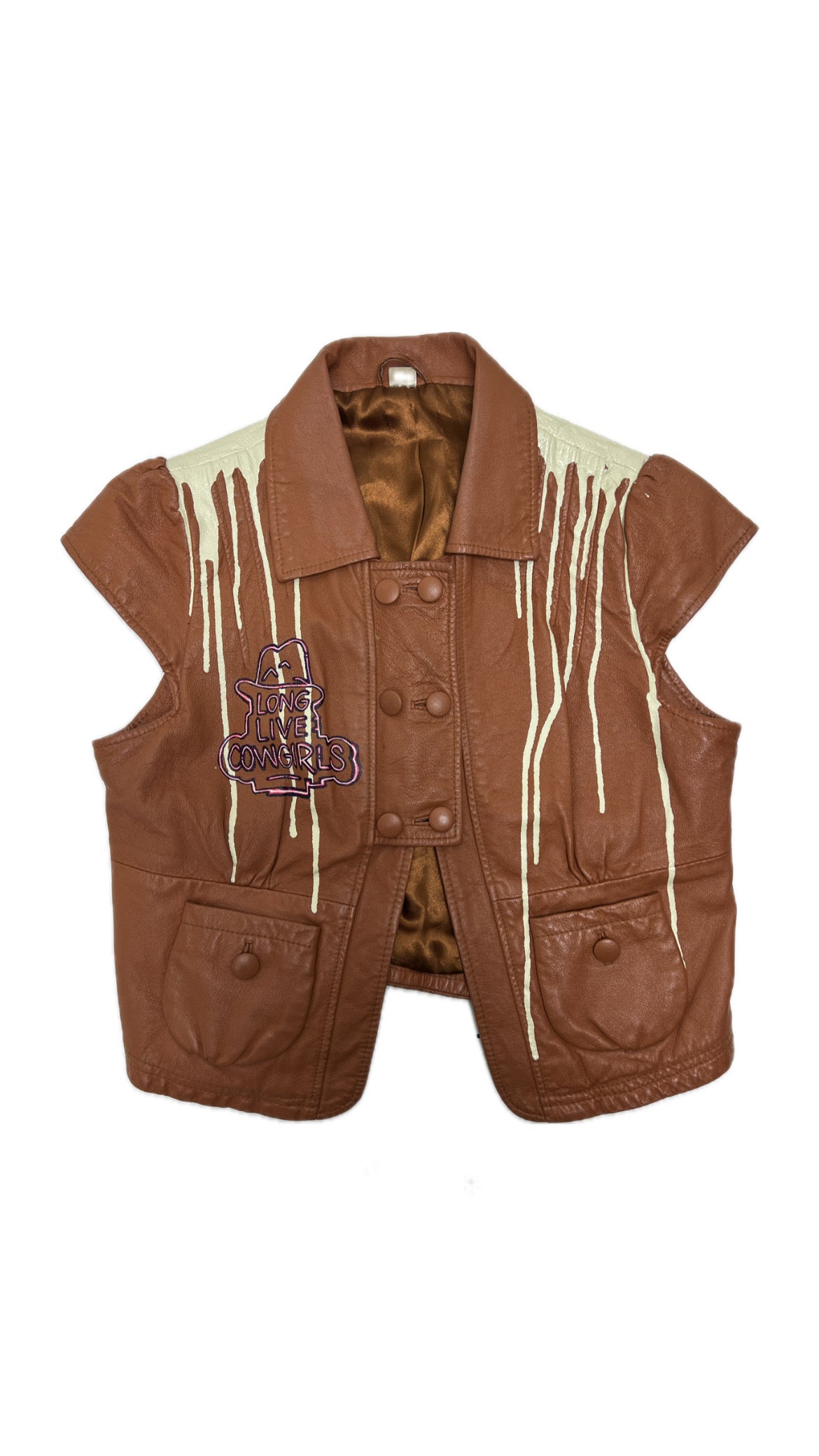 Leder Weste " WILD WEST "