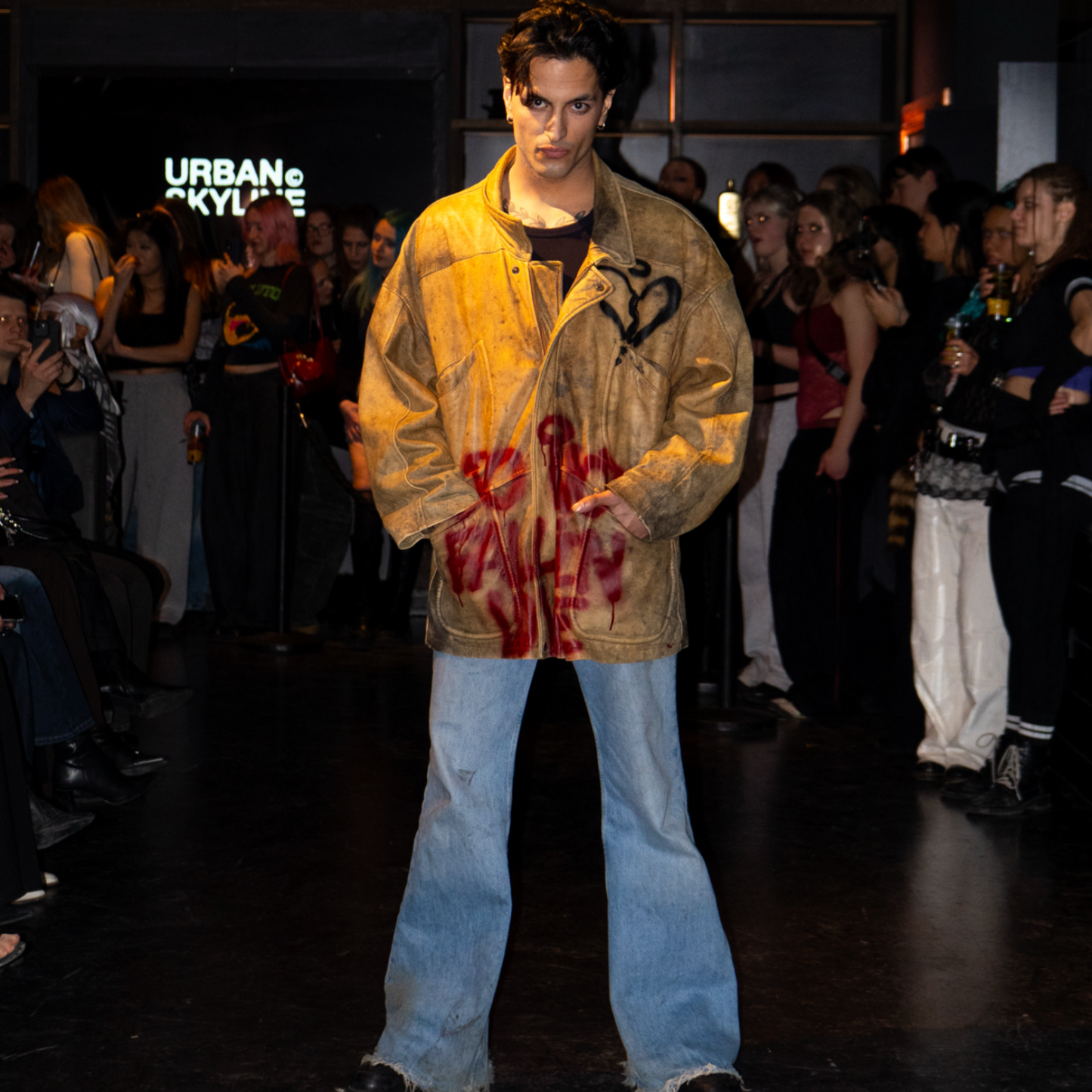Leder Jacke "DONT FALL IN LOVE"