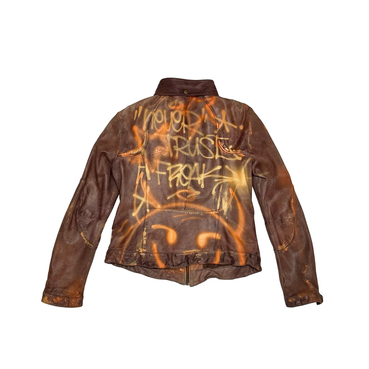"NEVER TRUST A FREAK" Lederjacke