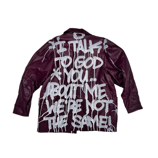 "I TALK TO GOD.." Lederjacke